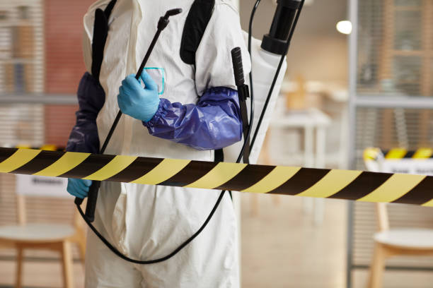 Professional Sewage Cleanup technician working in Princeton, IL